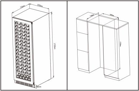 Винный шкаф MC Wine W180TB